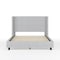 Martha Stewart Kay Full Upholstered Platform Bed w/Channel Stitched Wingback Headboard/Cushioned Siderails, Gray TW-3WDB03B-F-GY-MS - alternate 5
